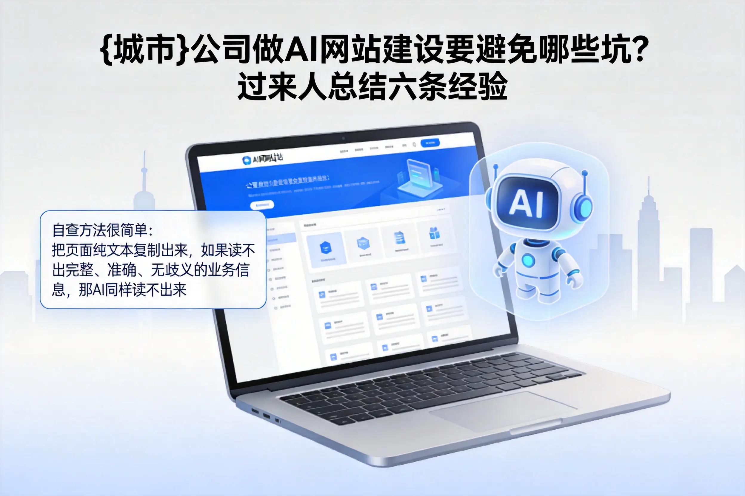 双河公司做AI网站建设要避免哪些坑?过来人总结六条经验