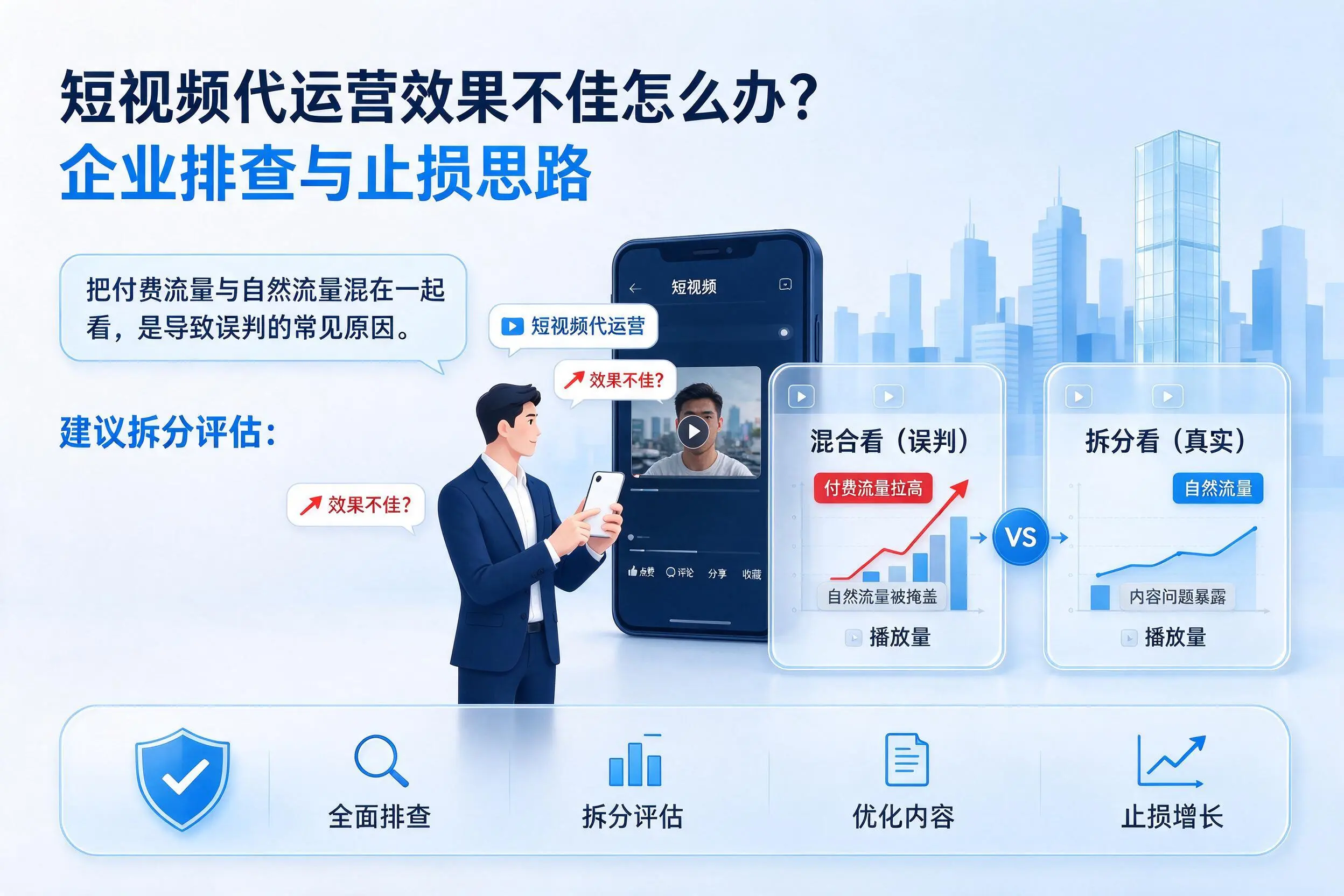 短视频代运营效果不佳怎么办?双河企业排查与止损思路