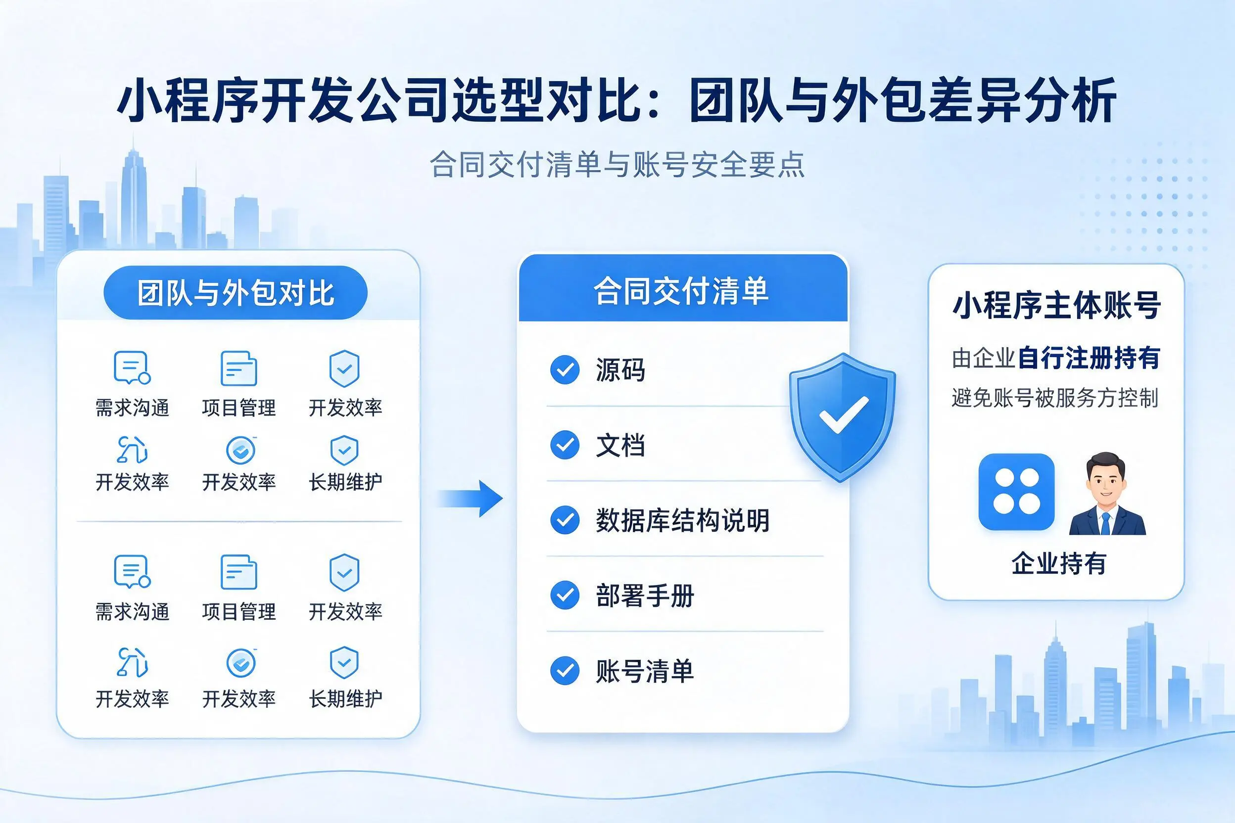 双河小程序开发公司选型对比：团队与外包差异分析