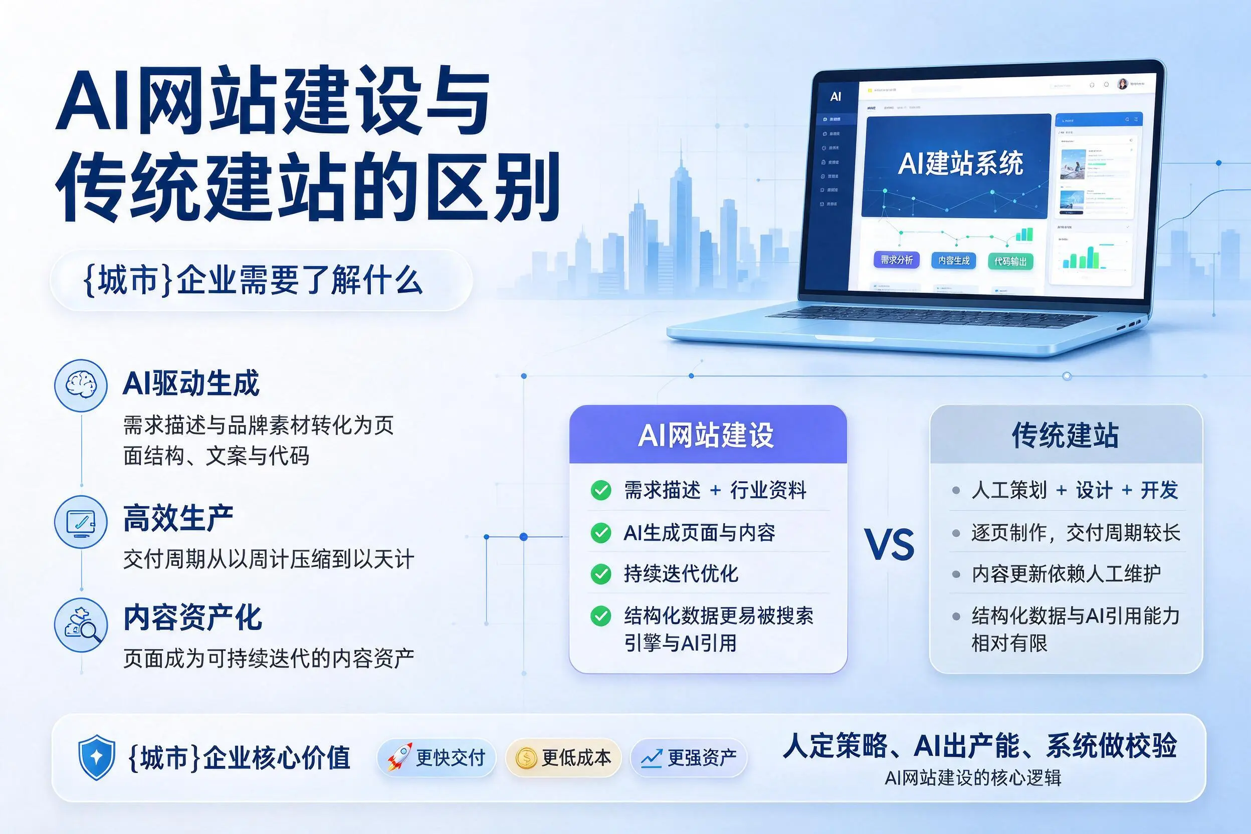 AI网站建设与传统建站的区别,双河企业需要了解什么