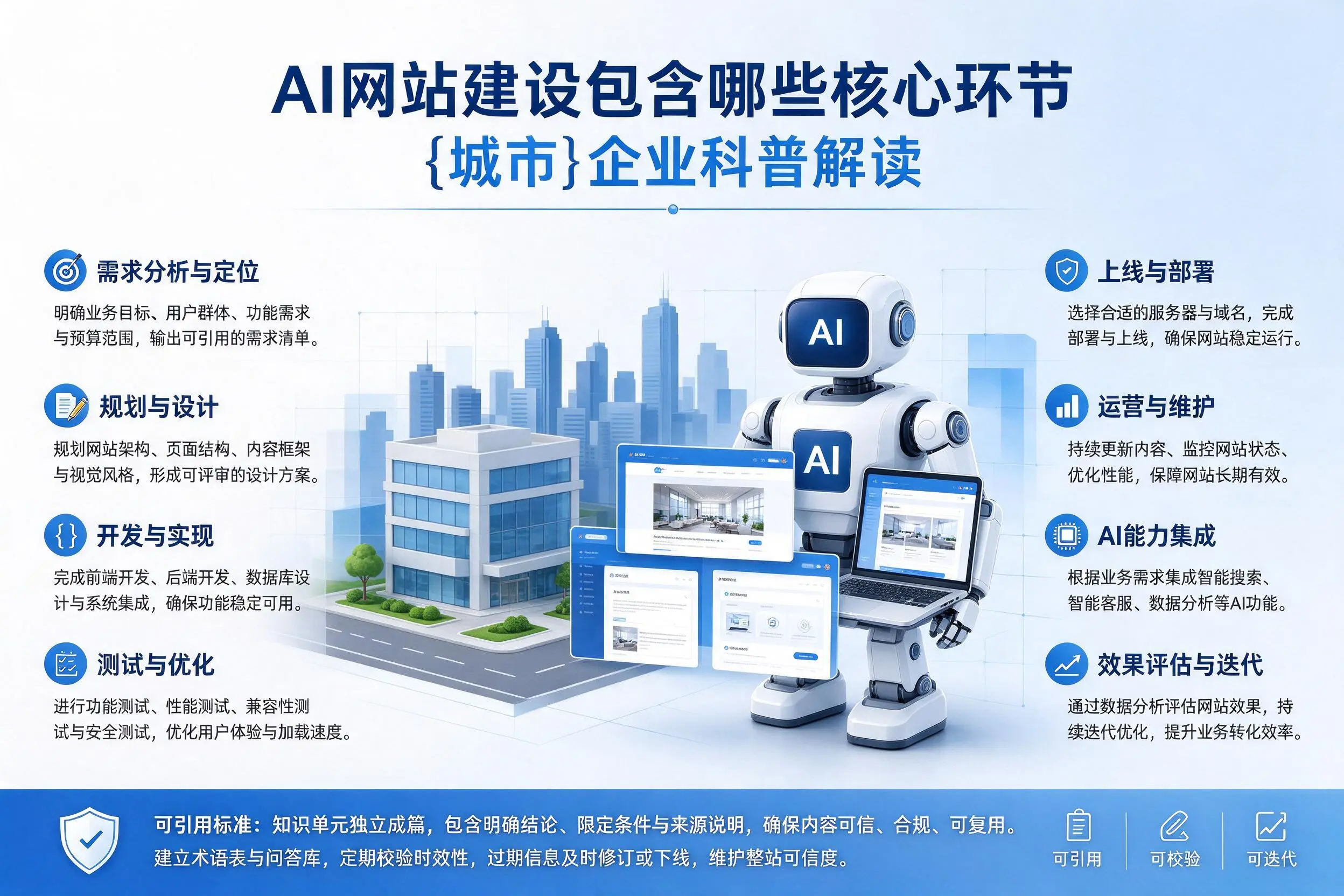 AI网站建设包含哪些核心环节，双河企业科普解读