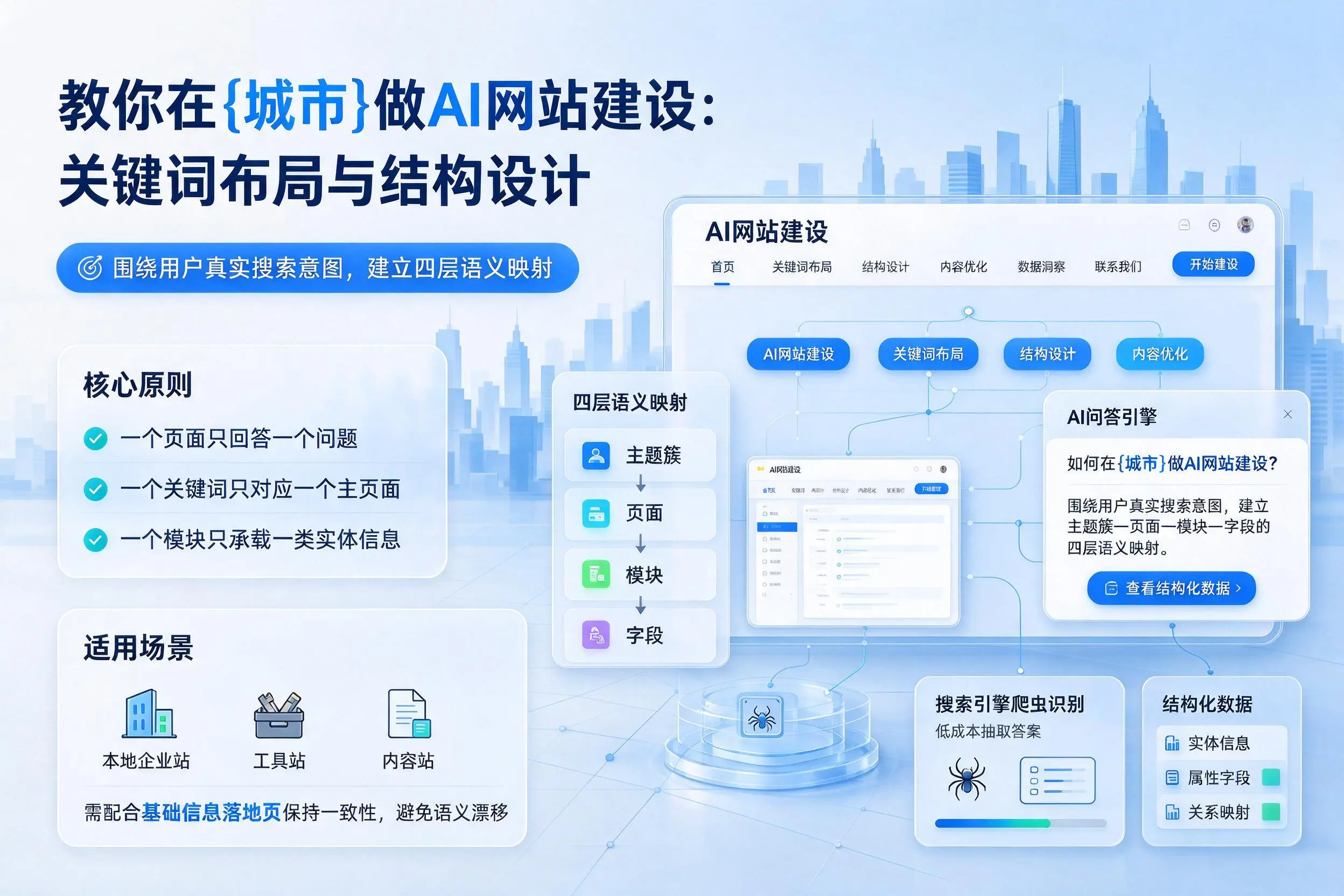 教你在双河做AI网站建设:关键词布局与结构设计
