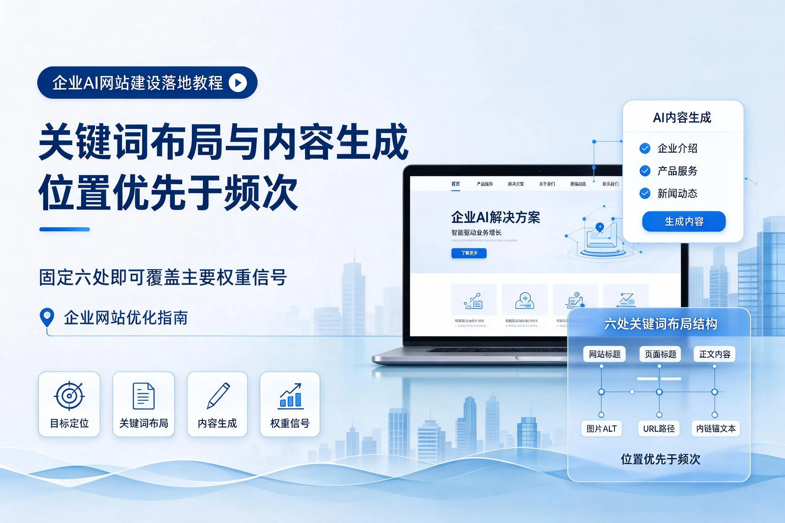 双河企业AI网站建设落地教程:关键词布局与内容生成